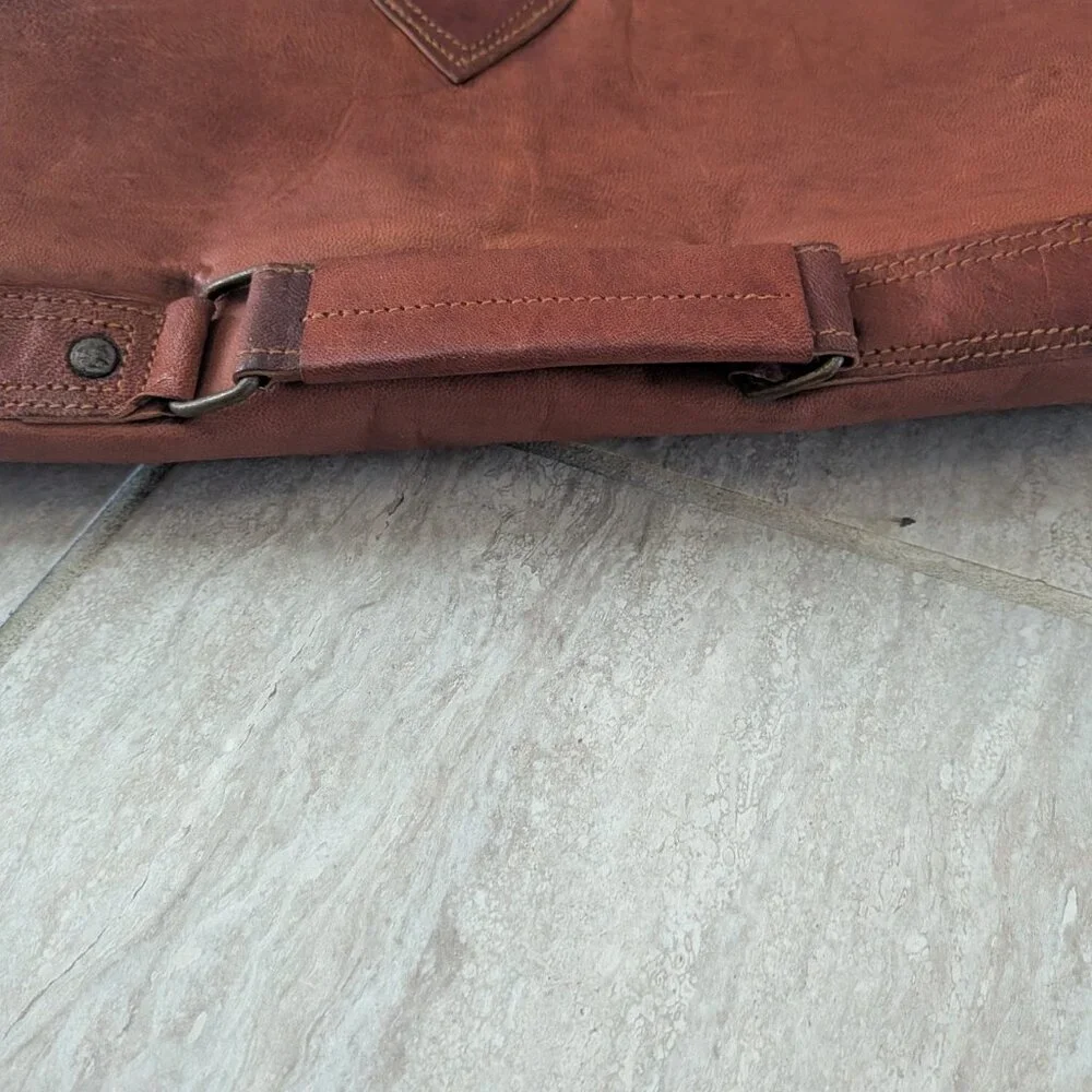 Leather Brown Messenger Bag Men's Laptop satchel Briefcase handmade